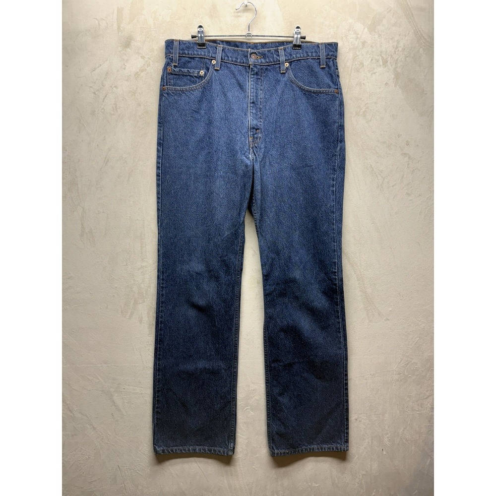 Vintage Levis 517 Jeans Mens 36x34 Bootcut Blue Medium Wash Denim Pants Red Tab